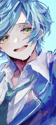 青髪の深海奏汰(しんかいかなた) / あんさんぶるスターズ!のAndroid用のスマホ壁紙