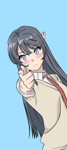 かわいい桜島麻衣 / 青春ブタ野郎はバニーガール先輩の夢を見ないのAndroid用のスマホ壁紙