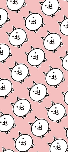 にゃんこ大戦争 ピンクのAndroid用のスマホ壁紙