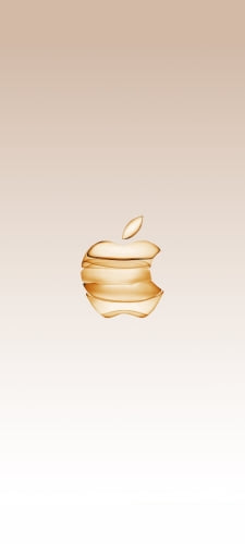 金色 アップルのロゴ 高級感 スタイリッシュのAndroid用のスマホ壁紙
