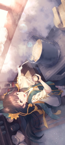 お味噌汁をよそう松風 / アズールレーンのAndroid用のスマホ壁紙