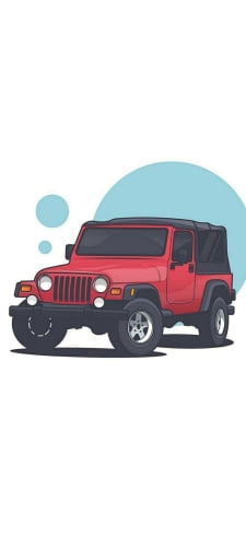 赤いジープ 車 4WDのAndroid用のスマホ壁紙