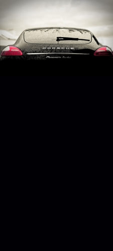 黒のポルシェ パナメーラのAndroid用のスマホ壁紙