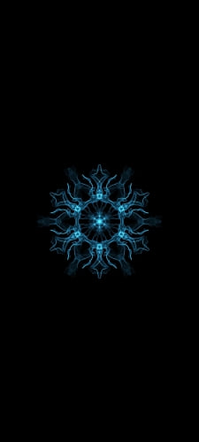 青い雪の結晶のアートワークのAndroid用のスマホ壁紙