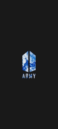 BTS ARMY 青のAndroid用のスマホ壁紙