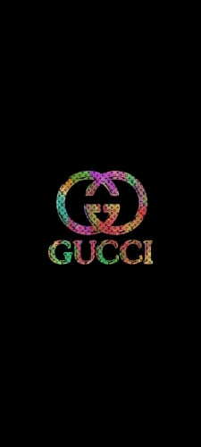 カラフルなGUCCIのロゴのAndroid用のスマホ壁紙