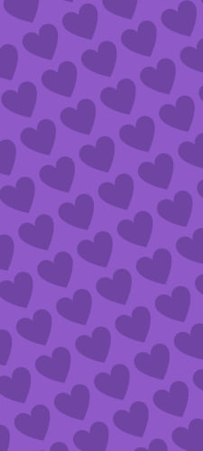 可愛い紫のハート 2色 ロゴのAndroid用のスマホ壁紙