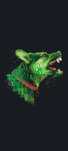 バイナリ 犬 デジタル ドーベルマンのAndroid用のスマホ壁紙