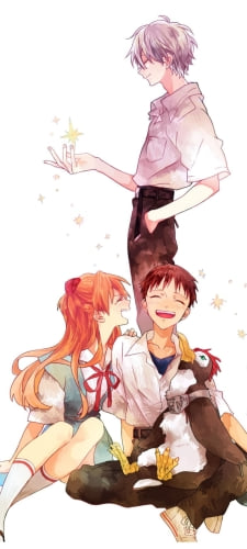 エヴァ 碇シンジ 渚カヲル アスカ ペンペンのAndroid用のスマホ壁紙