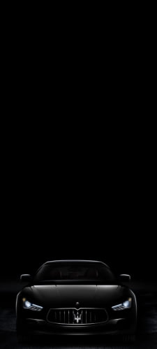 黒のマセラティのAndroid用のスマホ壁紙
