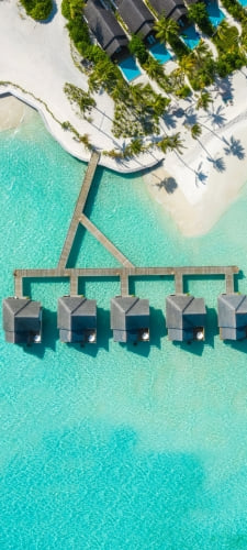 南国の海と建物 サイパンのAndroid用のスマホ壁紙