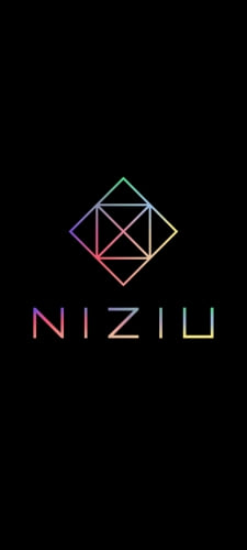 綺麗なNiziUのロゴのAndroid用のスマホ壁紙