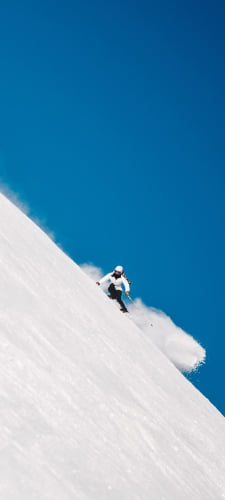 スキー 雪山のAndroid用のスマホ壁紙
