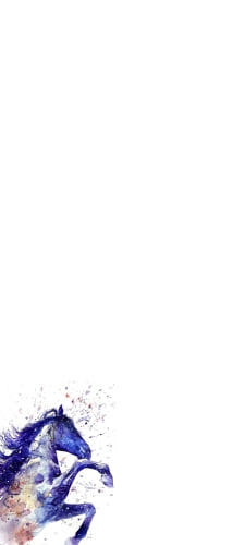 水彩の馬のイラストのAndroid用のスマホ壁紙