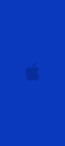 ビビッド・ブルー アップルのロゴのAndroid用のスマホ壁紙