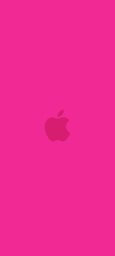 ビビッド・ピンク アップルのロゴのAndroid用のスマホ壁紙