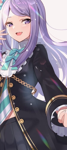 左手を差し出す笑顔のメジロマックイーン / ウマ娘プリティーダービーのAndroid用のスマホ壁紙