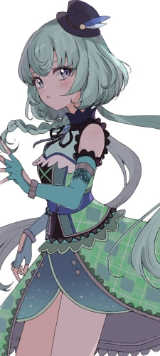 左手をかざし横目でこちらを見るアリシア・シャーロット / アイカツ!のAndroid用のスマホ壁紙