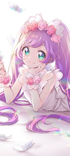 白い羽を持つ可愛い真中らぁら / プリパラのAndroid用のスマホ壁紙