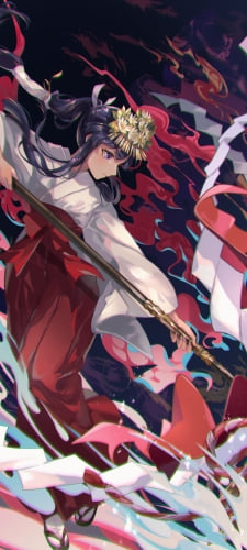 かっこいい古手梨花（ふるで りか） / ひぐらしのなく頃にのAndroid用のスマホ壁紙