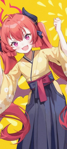 ガッツポーズする赤司ジュンコ / ブルアカ / ブルーアーカイブのAndroid用のスマホ壁紙
