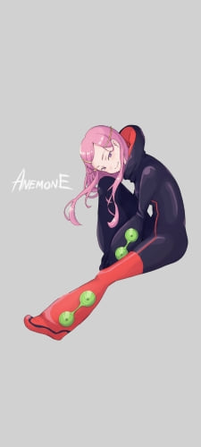 座ってこちらに微笑むアネモネ / エウレカセブン / ファンアート / イラストのAndroid用のスマホ壁紙