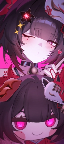 ウィンクして投げキッスをする花火 / 崩壊:スターレイルのAndroid用のスマホ壁紙