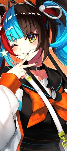 ウィンクしてピースをする清少納言 / fate/grand orderのAndroid用のスマホ壁紙