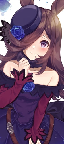 ガッツポーズする可愛いライスシャワー / ウマ娘プリティーダービーのAndroid用のスマホ壁紙