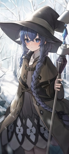 ロキシー・ミグルディア / 雪振る森 / 無職転生 / ファンアート / イラストのAndroid用のスマホ壁紙