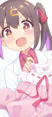 ピンクの洋服を持つ緒山みはり / お兄ちゃんはおしまい! / ファンアート / イラストのAndroid用のスマホ壁紙