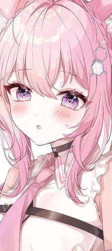 頬を赤らめる博衣こより / ホロライブ / バーチャルYouTuber / VtuberのAndroid用のスマホ壁紙
