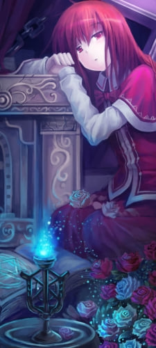 十字架と岡崎夢美 / 東方のAndroid用のスマホ壁紙