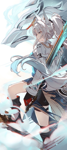 白いドラゴンと飛霄 / 崩壊:スターレイルのAndroid用のスマホ壁紙