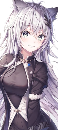 笑顔の可愛いラップランド / アークナイツのAndroid用のスマホ壁紙