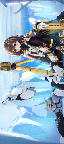 水中から観測するマゼラン / 南極 / ペンギン / アークナイツのAndroid用のスマホ壁紙