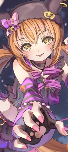 襲いかかる可愛いマヤノトップガン / ハロウィン / ウマ娘プリティーダービーのAndroid用のスマホ壁紙