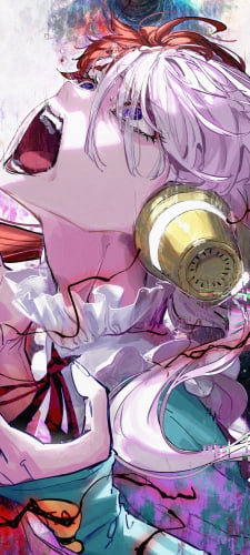 口を開けたウタ / ONE PIECE FILM RED / ファンアート / イラストのAndroid用のスマホ壁紙