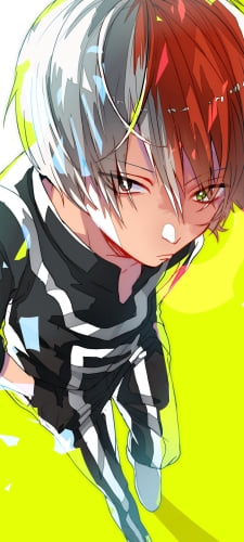 ポケットに手を突っ込んで歩く轟焦凍(とどろき・しょうと) / ヒロアカ / 僕のヒーローアカデミアのAndroid用のスマホ壁紙