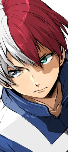 シリアスな表情の轟焦凍(とどろき・しょうと) / ヒロアカ / 僕のヒーローアカデミアのAndroid用のスマホ壁紙