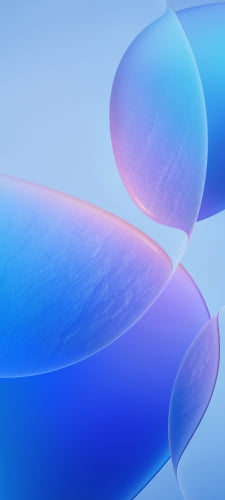 綺麗な青のグラデーションのガラス / Redmi K70 ProのAndroid用のスマホ壁紙