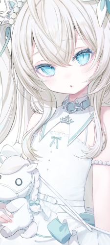 馬のぬいぐるみを持つpetr petrichor / バーチャルYouTuberのAndroid用のスマホ壁紙