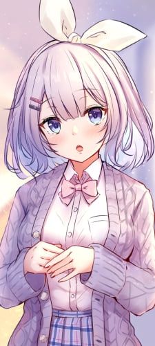 カーデガンを羽織ったヌン・ボラ / にじさんじ / バーチャルYouTuber / VtuberのAndroid用のスマホ壁紙