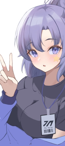 ピースをする早瀬ユウカ / 可愛い / 体操服 / ブルアカ / ブルーアーカイブのAndroid用のスマホ壁紙