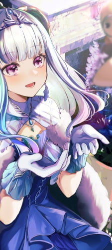 セバスチャン・ピヨードルに手をかざすリゼ・ヘルエスタ / にじさんじ / バーチャルYouTuber / VtuberのAndroid用のスマホ壁紙