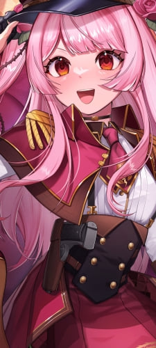 笑顔で帽子に手をかけるロゼミ・ラブロック / にじさんじ / バーチャルYouTuber / VtuberのAndroid用のスマホ壁紙