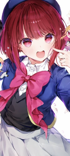 可愛い有馬かな / 星野ルビー / 星野アクア / 推しの子のAndroid用のスマホ壁紙
