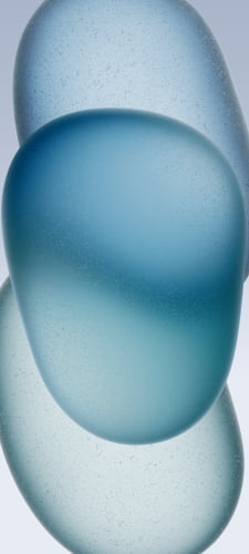 青の綺麗なゼリー状の物体 / iPhone 15のAndroid用のスマホ壁紙
