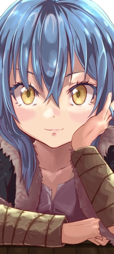 テーブルに肘をつくリムル=テンペスト / 転生したらスライムだった件のAndroid用のスマホ壁紙