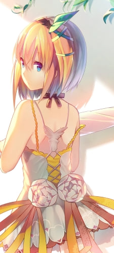 傘を持つフリフリのドレスを着た可愛いエドナ / テイルズオブゼスティリアのAndroid用のスマホ壁紙